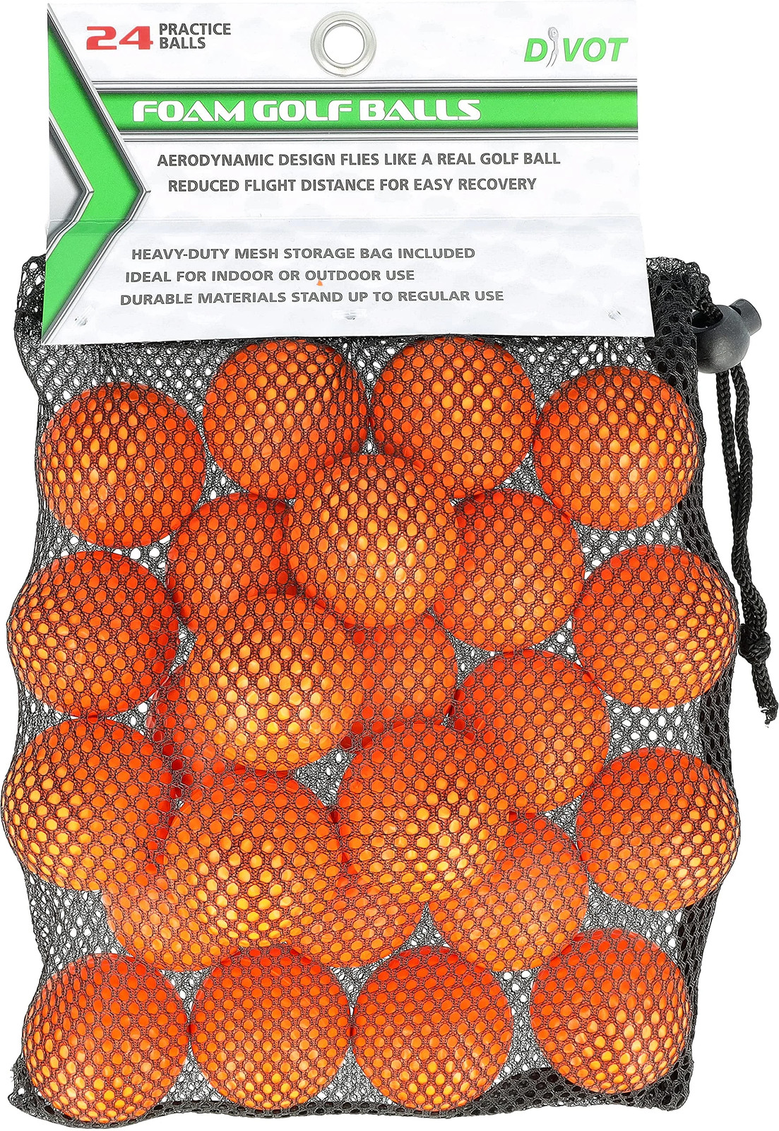 Divot 24 Dimple Foam Balls in Bag Single item Golf Balls New