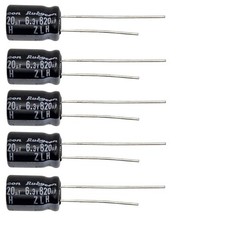 5pcs Rubycon ZLH 820uf 6.3v Radial Electrolytic Capacitors 8mmx12mm Low ESR