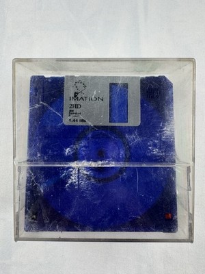 Vintage Imation 3.5'' Floppy Disks Neon Colors & Black 1.44MB Untested Lot of 10