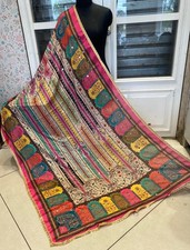 Women Dupatta Pearl  Mirror work Chunni Handmade digital Print neck drape minar