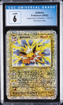 2002 POKEMON LEGENDARY COLLECTION REVERSE HOLO #14 JOLTEON CGC 6