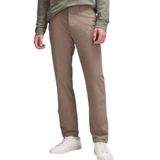 Lululemon Men's ABC Classic-Fit Trouser Pants Tan Brown Size 36 Casual Workwear