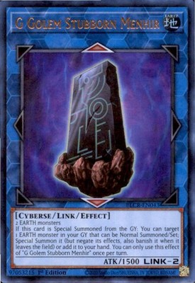 G Golem Stubborn Menhir BLCR-EN043 Battles of Legend: Crystal Revenge Yu-Gi-Oh