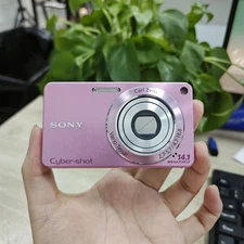 90%New Sony DSC-W350 14.1MP Pink Camera w/ Charger 4x Optical Zoom SteadyShot