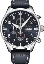 Orologio pilota uomo Navigator Chrono 4075 - 43 mm, luminoso, resistente all'acqua