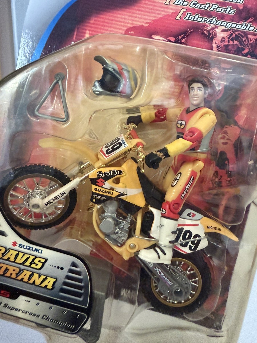 スポーツ Road Champs XS Adrenaline Iravispastrana 2002 Road Champs Travis Pastrana #199 Sobe Suzuki Dirtbike Toy