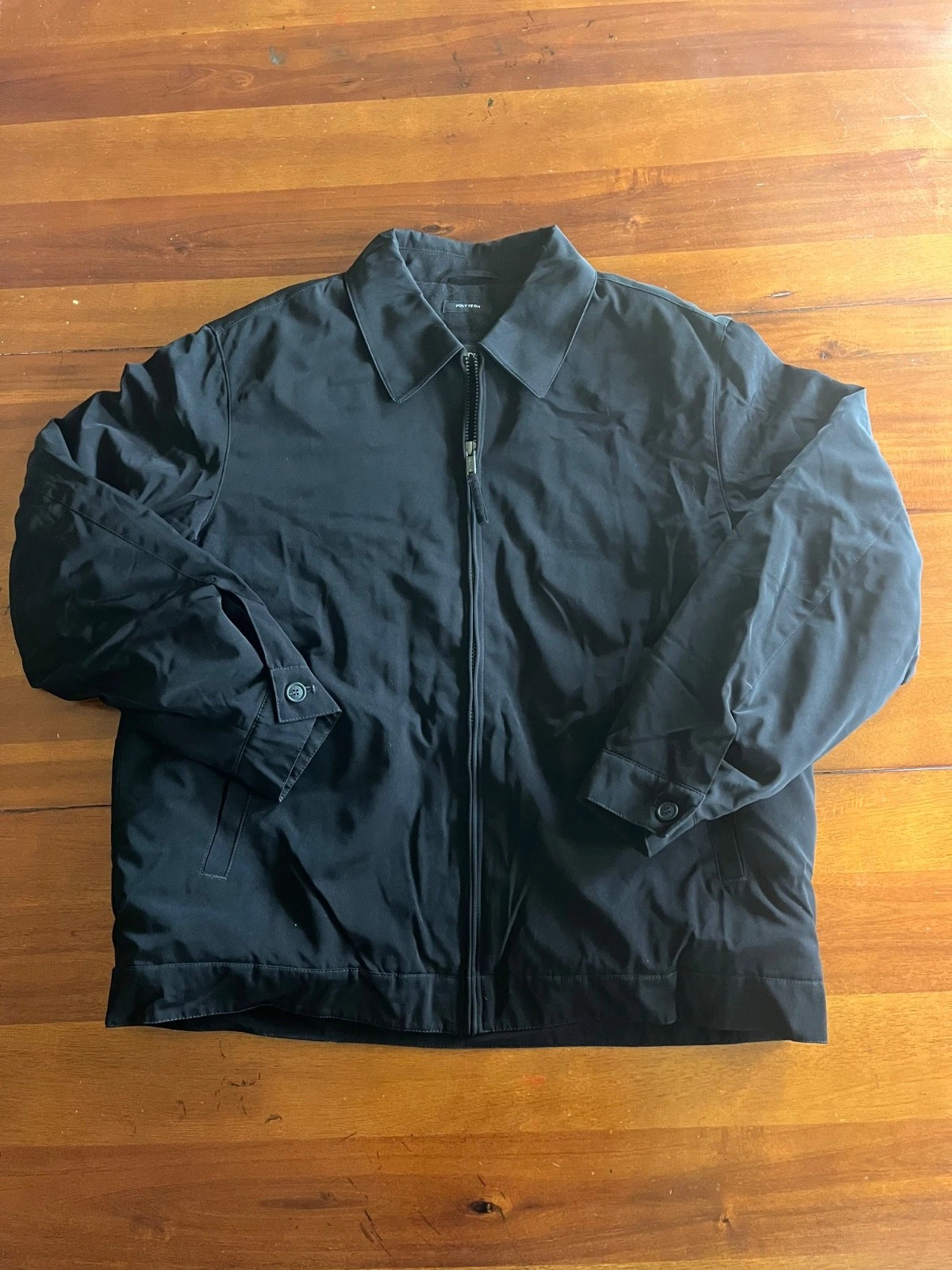Claiborne Men's Size Large Black Poly-Tech Jacket-A3