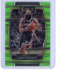 2021 Panini Select James Harden #47 Green Prizms /75