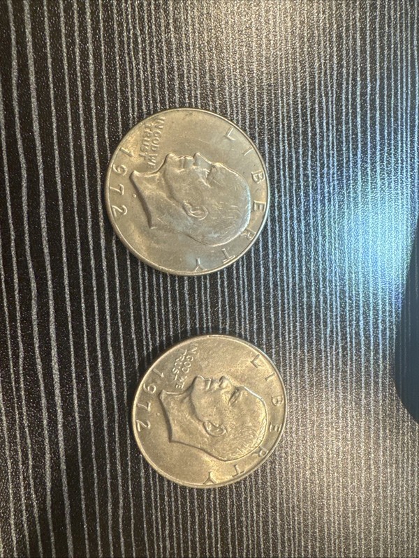 2 1972-D Eisenhower Dollar 40% Silver..although it's circulated, it looks great.