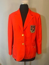 Vintage Haberdashery By Personal Red Blazer Jacket Business with TLC Chest Patch