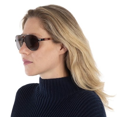 Calvin Klein Brown Pilot Ladies Sunglasses CK19321S 008 61 CK19321S 008 61