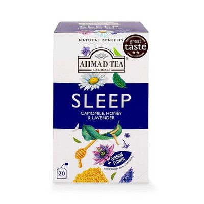 Ahmad Tea Herbal Tea, Camomile, Honey, & Lavender 'Sleep' Natural Benefits Teaba