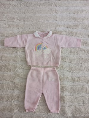 Palm Angels Pink Set With Embroidered Rainbow