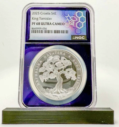 2025 Croatia 4 Euro Silver Proof "King Tomislav" - NGC PF 68 Ultra Cameo - 1100t