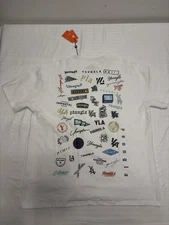 YoungLa Wall Of Fame Tee White Men's  Sz XL Limited Edition Logos  Back Hit NWT
