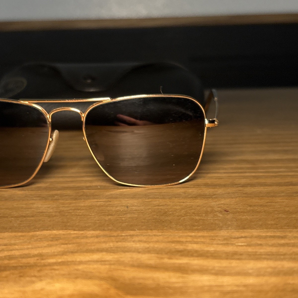 Ray-Ban RB3136 Caravan 181/71 55-15 Gold Metal Aviator Sunglasses