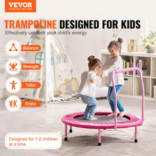 VEVOR 36" Kids Trampoline, 3FT Indoor Outdoor Trampoline, Foldable Mini Trampoli