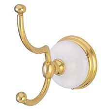 Elements Of Design EBA1117PB Hot Springs Double Robe Hook - Brass
