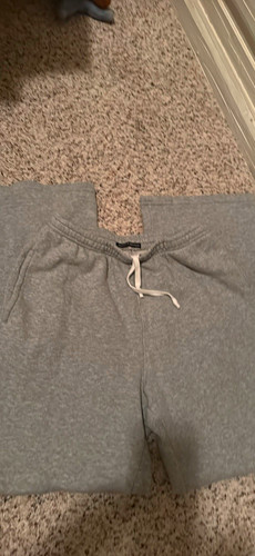 Brandy Melville Gray Fleece Sweatpants One Size Drawstring Elastic Waist
