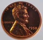 1958 P Lincoln Wheat Cent ANACS PF67 RED HI GRADE PROOF 1C Coin