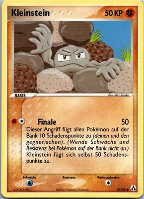 Pokémon Kleinstein 53/92 EX Legend Maker 2006