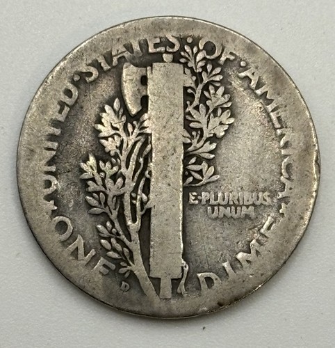1921-D Mercury Dime, Key Date Denver AG X-556 - Picture 2 of 3