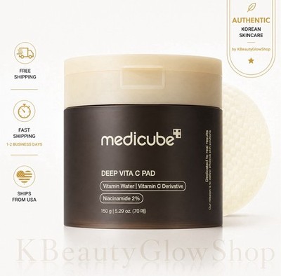 Medicube Deep Vita C 70 Pad Vitamin C Brightening Exfoliating Hydrating Face