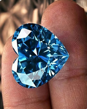 Natural Royal Blue Diamond 3 CT Heart Cut 9 mm VVS1 D Grade Certified Stone