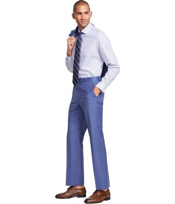 Michael Kors Mens Pinstripe, Wool, Stretch Dress Pants Slacks