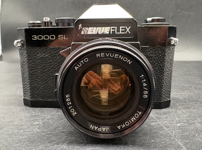 Revueflex  3000 SL Spiegelreflexkamera Schwarz Auto Revuenon 1:1,4/55mm Vintage