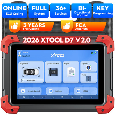 XTOOL D7 V2.0 Full System Diagnostic Scanner Key Programmer Bidirectional Tool