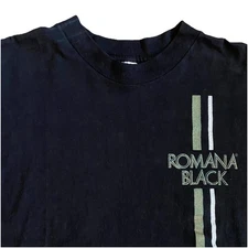 Vintage 90s Romana Black Sambuca T Shirt XL Alcohol Liquor Italian