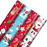 4 x 7M Cute Christmas Wrapping Paper roll -Perfect for Christmas