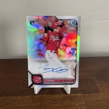 2022 Bowman TJ Friedl Chrome Refractor Autograph /499 Rookie RC Cincinnati Reds