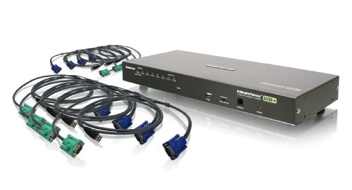 IOGEAR 8-Port USB PS/2 Combo VGA KVMP Switch with USB KVM Ca