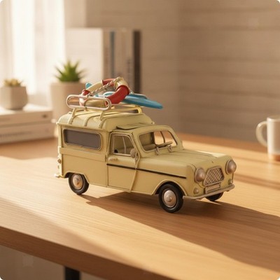 Miniatur Van mit Skateboard, Vintage Van mit Skateboards