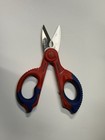 KNIPEX Electricians Scissors 95 05 155 Steel Blade, Red/Blue Plastic Handles — photo 3