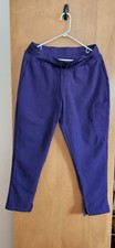 Mandala Women's Slim Cut Cargo Scrub Pants -Medium- Petite -Eggplant Purple
