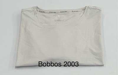 Soybu Men's One-Piece 4-Way Stretch Moisture Wicking Active Tee, Gray, Size XL