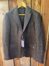 NWT Polo Ralph Lauren Tweed Herringbone Blazer Tailored Wool Jacket 40L