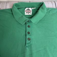 Vintage 90s Y2K Reebok Golf Polo Shirt Mens Large Green Short Sleeve Embroidered