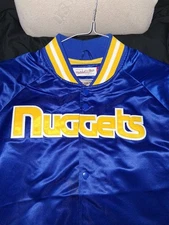 DENVER NUGGETS MITCHELL AND NESS SATIN JACKET Size XL VERY RARE NEW WITH TAGS