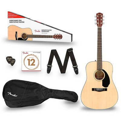 Fender CD60S Dreadnought V2 Acoustic Guitar Pack Natural