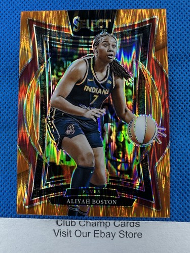2025 #64 Aliyah Boston Panini Select WNBA Concourse Orange Flash Prizm Fever