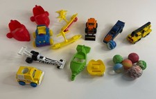 Vtg Junk Drawer Lot Small Toys Mixed Cars Pieces Bouncy Balls Hot Wheels Rolling