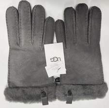 UGG Shearling Gloves Small Gray Charcoal Women's Size Real Sheepskin NEW
