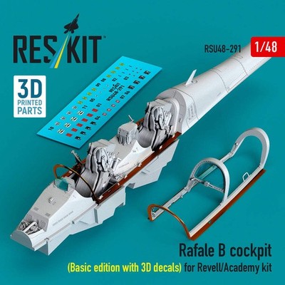 ResKit RSU48-291 1:48 Dassault Rafale B Cockpit (Basic Edition mit 3D-Decals)