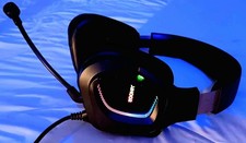 AIHOOR LED Gaming Headphones W/ USB PLUG, MICROPHONE  A Volume Controller