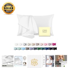 Luxury White Mulberry Silk Pillowcase - 20"x26" Standard Size for Sleep Style