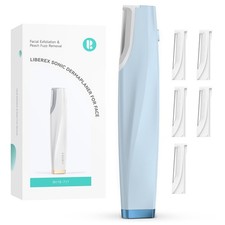 Sonic Dermaplaning Tool for Face - Rechargeable Dermaplane Razor with 6 Refil...